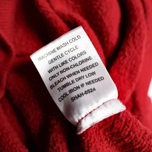 Ed Hardy Sweatshirt Womens L Cropped Koi FIsh Print Hoodie Red Long Sleeve Fit - Picture 6 of 10